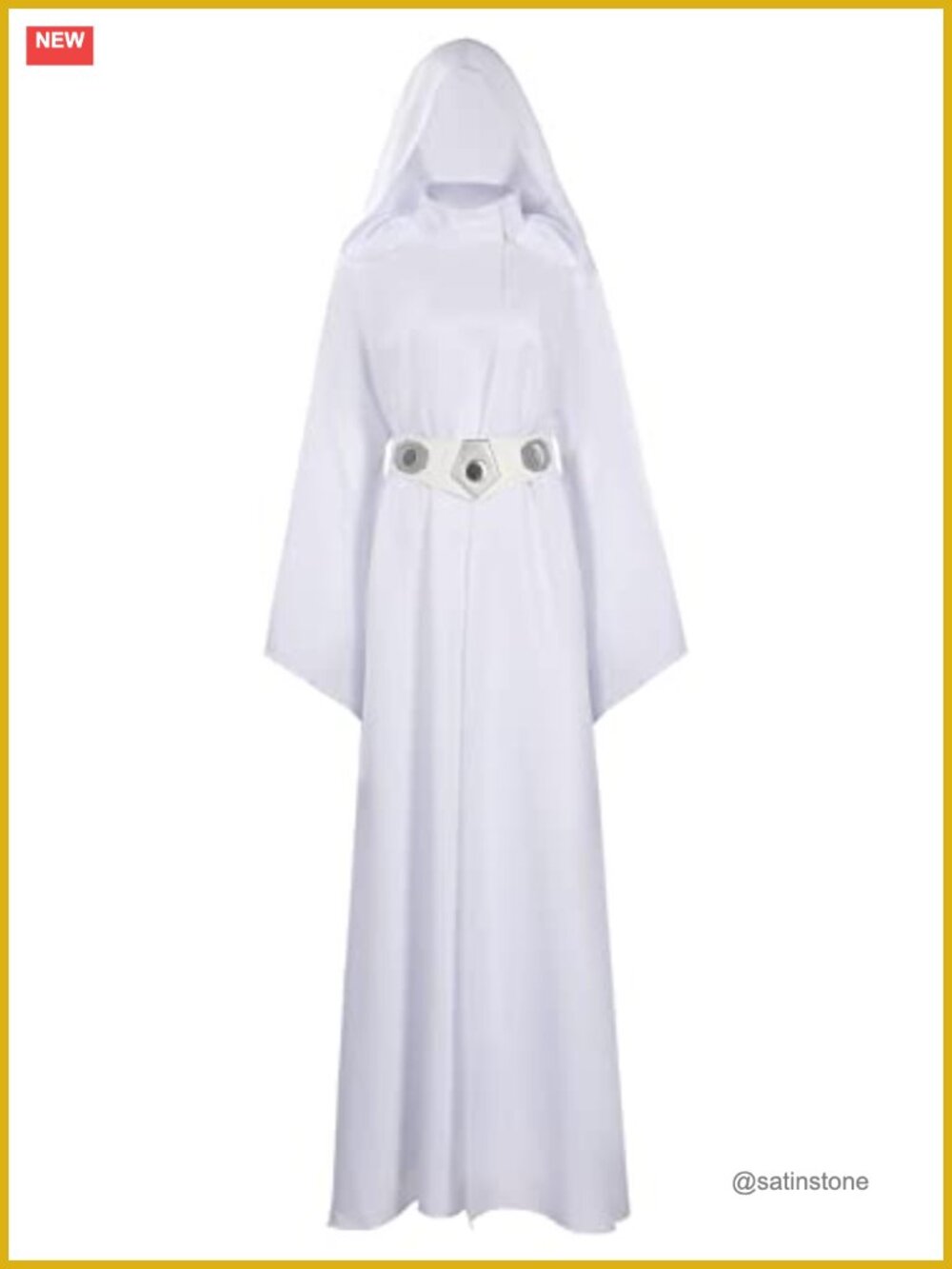 Hooded Princess Costume Robe Cloak Belt Polyester Halloween Cosplay